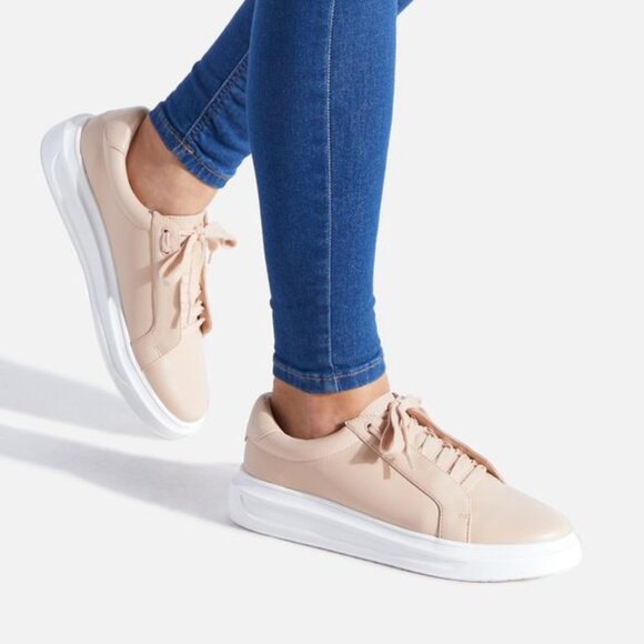 Just Fab JILL Faux Leather Chunky Sneaker - Blush Nude, Size 7.5 - Picture 16 of 16
